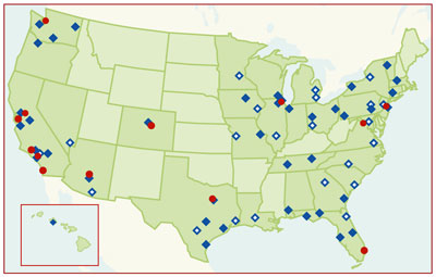 Environmental Lab Locations for Mold, Asbestos, Bacteria, Allergen and Radon